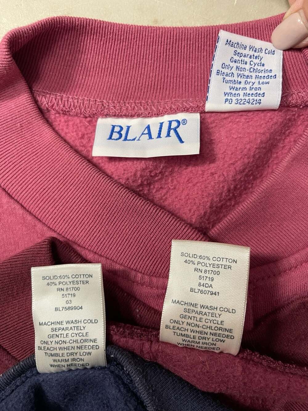 Lot of 3 Blair Womens Fleece Snap Bomber Jackets Pink Maroon Navy Size M - Picture 9 of 9